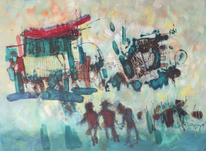 Zalayet Nessim, Acrylic on canvas, 60 by 81 cm by Yotzrim-Israeli Art Gallery