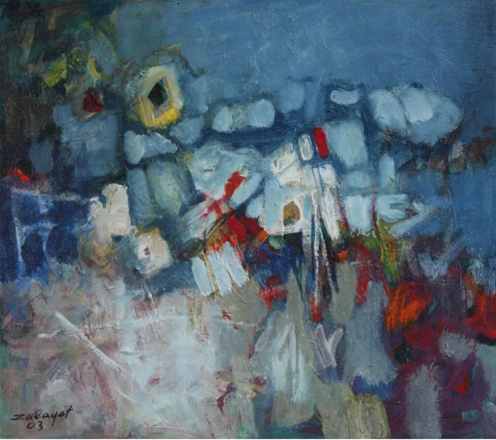 Zalayet Nessim, Acrylic on canvas, 54 by 61 cm by Yotzrim-Israeli Art Gallery