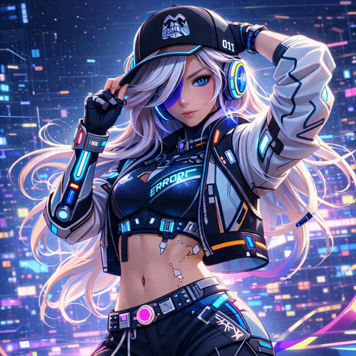 “Neon Cyber Valkyrie”