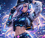 “Neon Cyber Valkyrie”