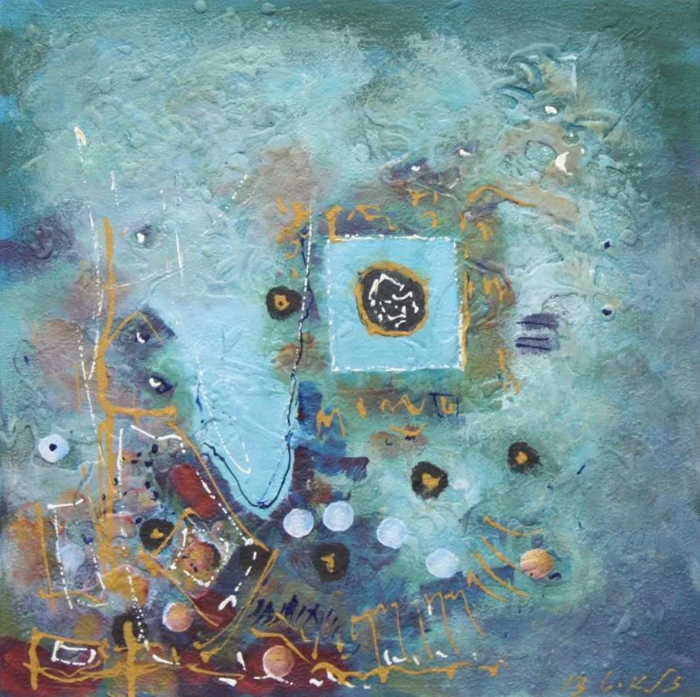 Zalayet Nessim, Acrylic on canvas, 50 by 50 cm by Yotzrim-Israeli Art Gallery