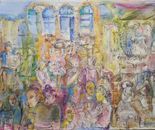  Miriam Sigal- Derlich, Collage, ink and acrylic on canvas, 60 by 90 cm