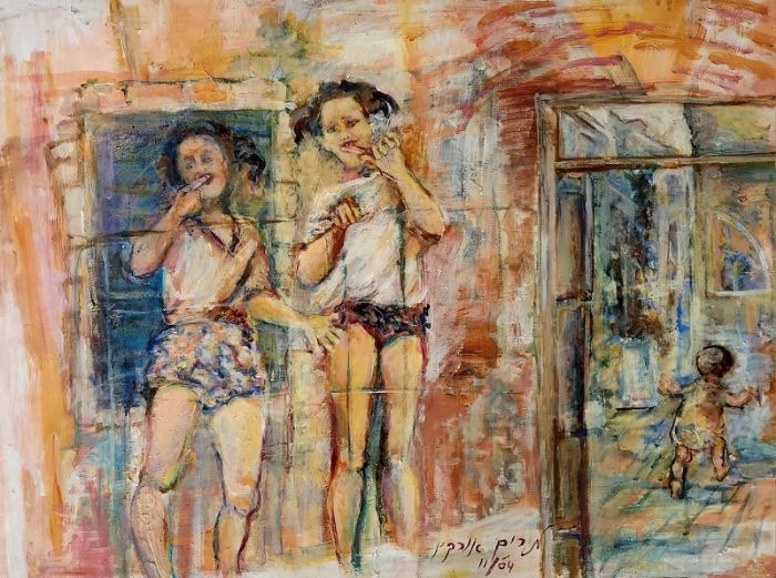 Miriam Sigal- Derlich,  Acrylic on plywood, 60 by 80 cm