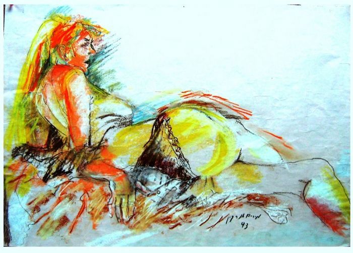 Miriam Sigal- Derlich, Dry pastel on paper, 42 by 61 cm by Yotzrim-Israeli Art Gallery