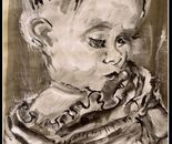 Miriam Sigal- Derlich, Charcoal / Chinese ink on paper 54 by 40 cm, framed 63.5 by 48.5 cm