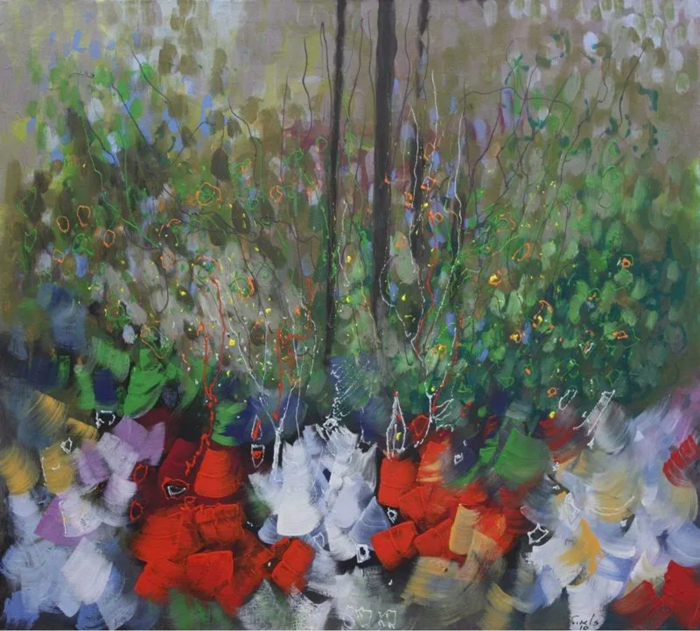 Zalayet Nessim, Acrylic on canvas, 73 by 81 cm by Yotzrim-Israeli Art Gallery