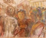 Miriam Sigal- Derlich, Dry pastel on paper, 52 by 76 cm, with frame 73 by 93 cm