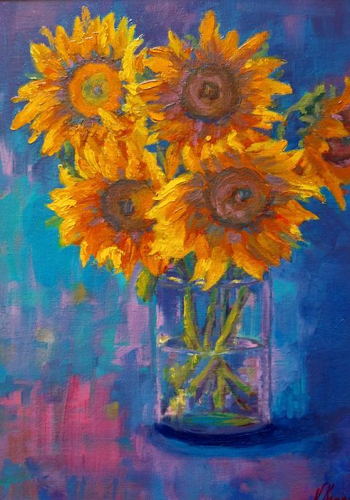Sunflowers Impression by Nataly Kenny