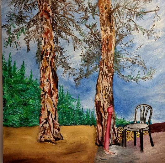Alex Zavitan - Oil on canvas, 100 by 100 cm by Yotzrim-Israeli Art Gallery