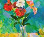 Elena Makonovitsky, Acrylic on canvas mounted on cardboard, 50 by 40 cm