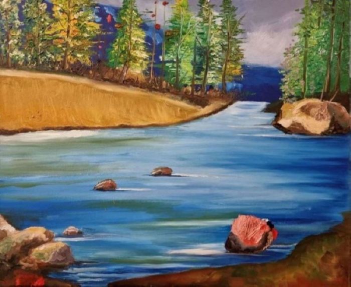 Alex Zavitan - Oil on canvas, 30 by 40 cm by Yotzrim-Israeli Art Gallery