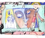 Chava Epstein, Aquarelle on paper, 15 by 21 cm