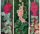 Sarah Brin, Triptych, acrylic on canvas, 3 X 60 by 20 cm