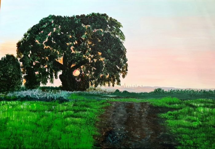 Sarah Brin, Acrylic on canvas, 40 by 60 cm