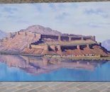 Oil painting landscape on canvas 