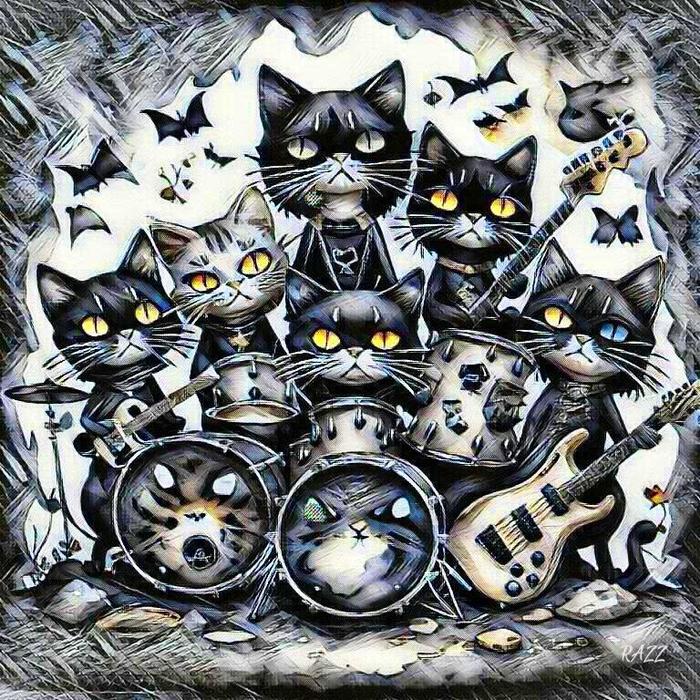 Jazzy Kitties by RAZZ M'TAZZ