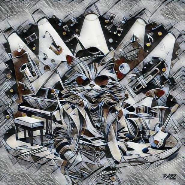 Guitar Kittie Star by RAZZ M'TAZZ