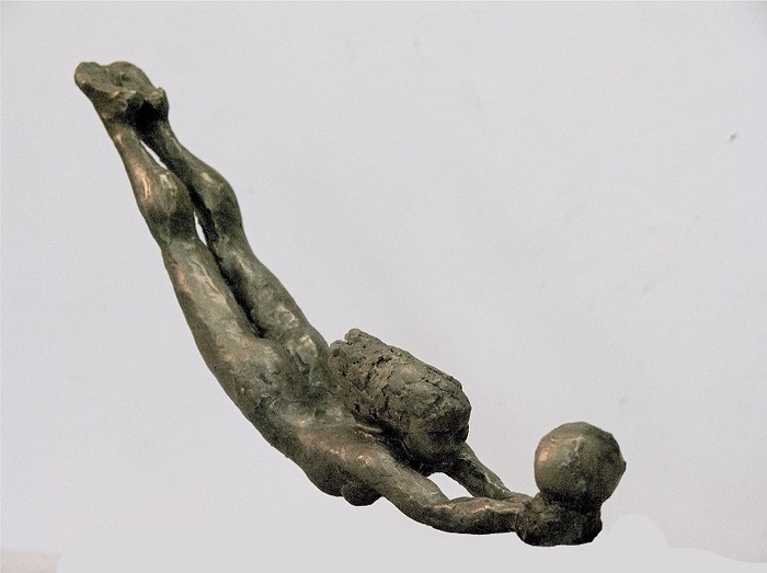 Daniel Baharier,  Bronze statue, H. 17 cm