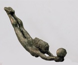 Daniel Baharier,  Bronze statue, H. 17 cm