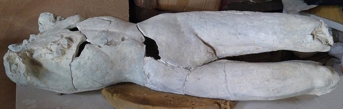 Daniel Baharier,  Cement fondou statue, H. 79 cm by Yotzrim-Israeli Art Gallery