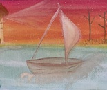 Sailboat at Sunset 