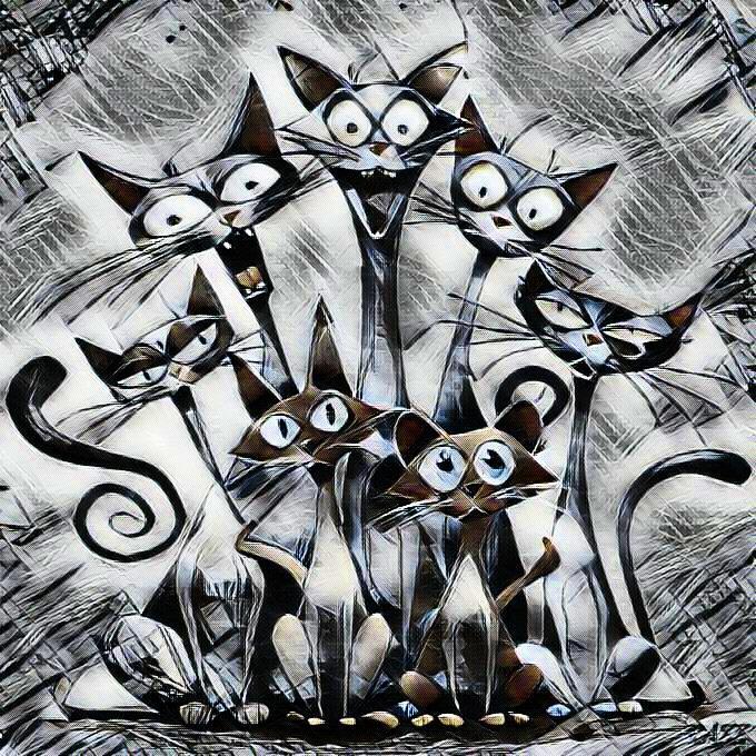 Creeped Out Cats by RAZZ M'TAZZ