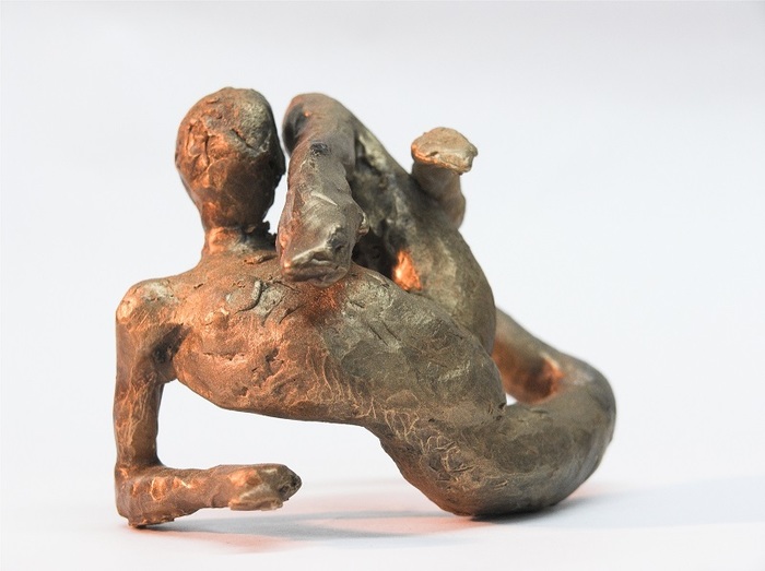 Daniel Baharier,  Bronze statue, H. 13.5 cm by Yotzrim-Israeli Art Gallery