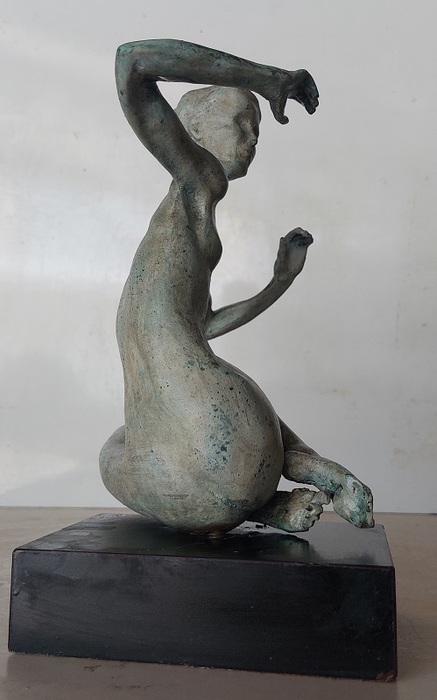 Daniel Baharier,  Bronze statue, H. 23 cm