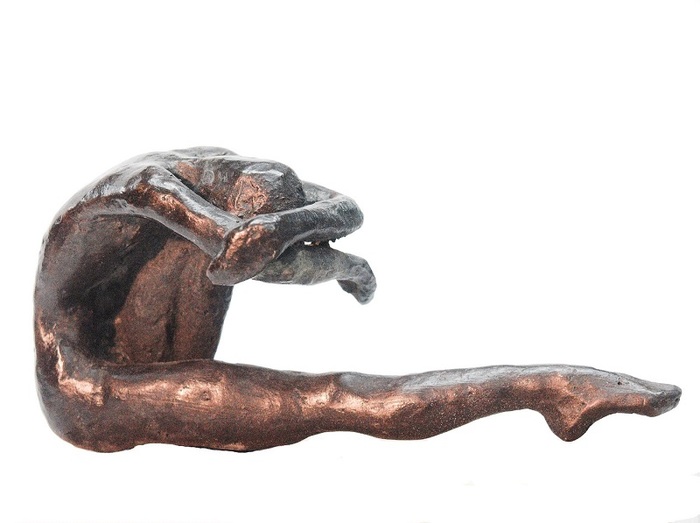 Daniel Baharier,  Bronze statue, H. 7.5 cm by Yotzrim-Israeli Art Gallery