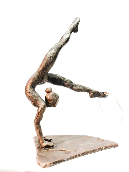 Daniel Baharier,  Bronze statue, H. 26.5 cm by Yotzrim-Israeli Art Gallery