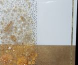 Olga Cogan, Texture, Gold leaf, acrylic paint and  epoxy on canvas, 40 by40 cm