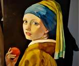 Weermer girl with an apple