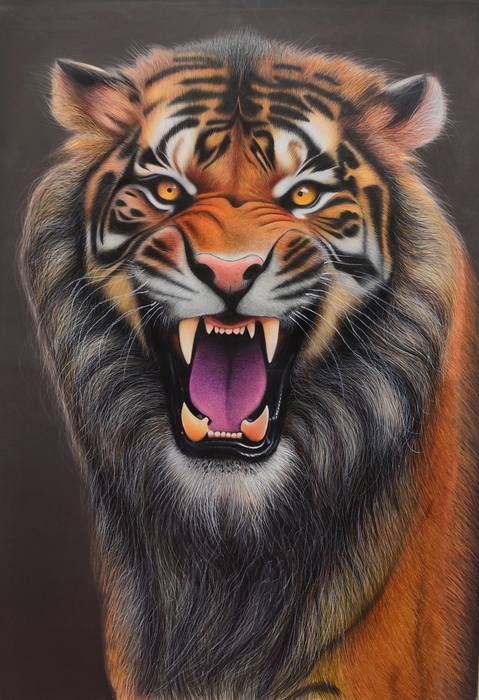 tiger painting  by Hossein kargar shendi