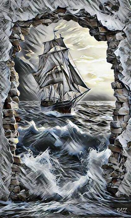 Floundering Ship by RAZZ M'TAZZ