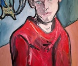 boy with flying bubble gum, 2024