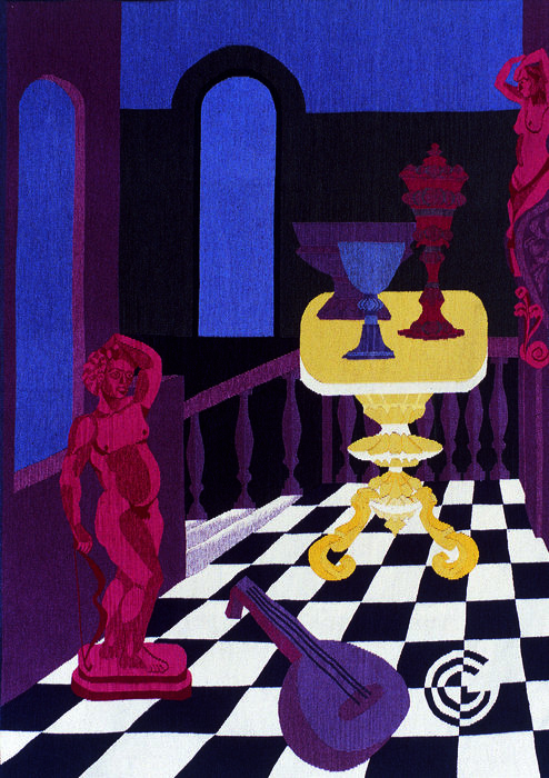 Garden II_haute-lisse_130x180 cm by Gheorghe Gogescu