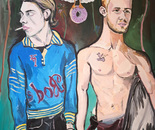 skater meets surfer with flying donut