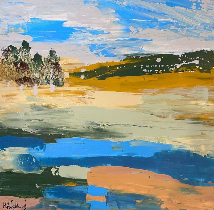 Mirit Shaatel, Acrylic on canvas, 80 by 80 cm by Yotzrim-Israeli Art Gallery