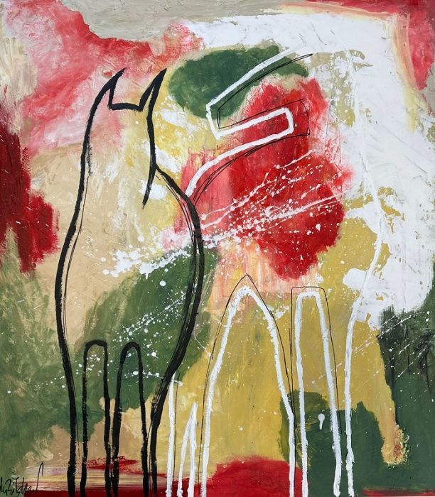 Mirit Shaatel, Acrylic on canvas, 90 by 80 cm
