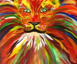 Lion magique 36x24 pouces