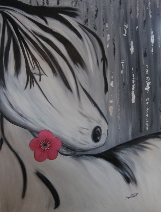 Nelly chrome 48x36x1 by Manon Pouliot