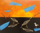 Sunset & Waders on the Gwydir  