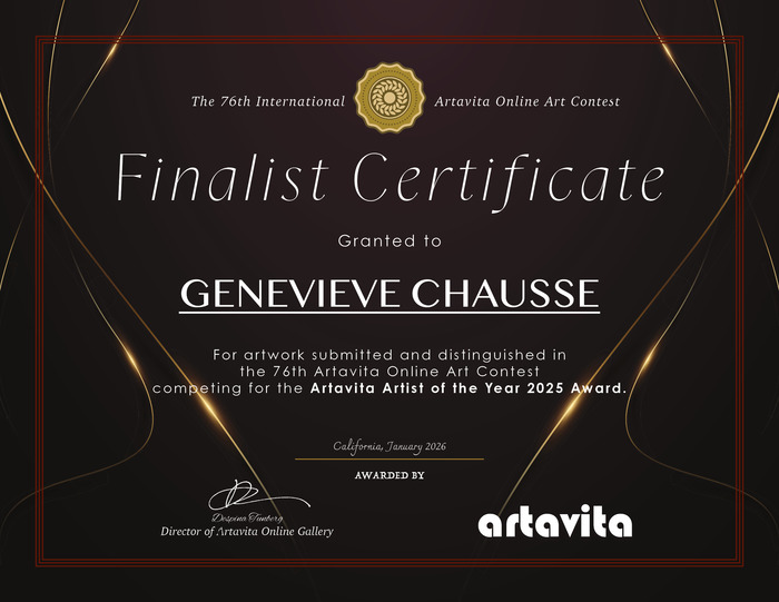 Finalist Certificate by GENEVIÈVE CHAUSSÉ