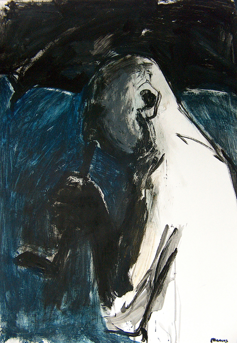 Man and umbrella by Dragan Markovic Markus