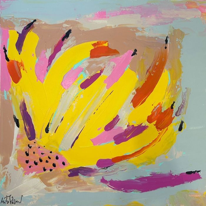 Mirit Shaatel, Acrylic on canvas, 80 by 80 cm by Yotzrim-Israeli Art Gallery