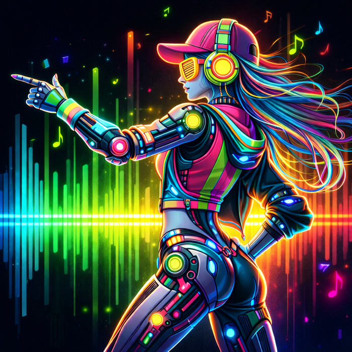 “Neon Rhythm Dancer” by Hiro Creator