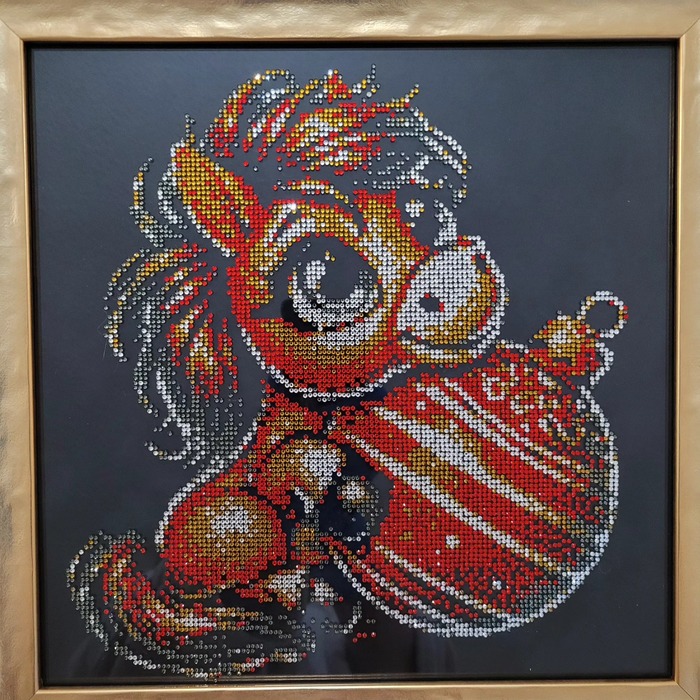 Crystal art made with rhinestones by Art by Olga