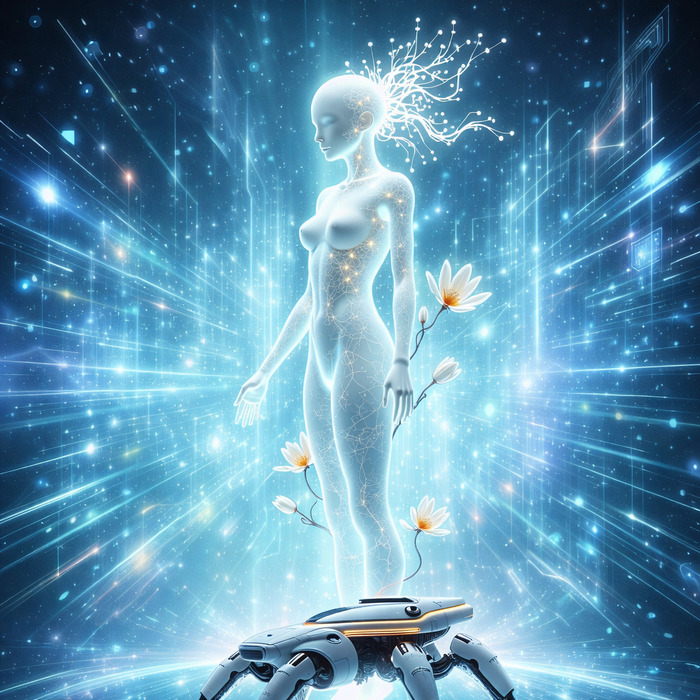 Ethereal Circuit Blossom