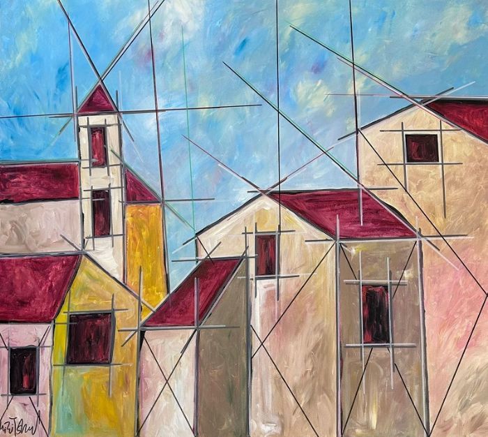 Mirit Shaatel, Acrylic on canvas, 90 by 80 cm by Yotzrim-Israeli Art Gallery