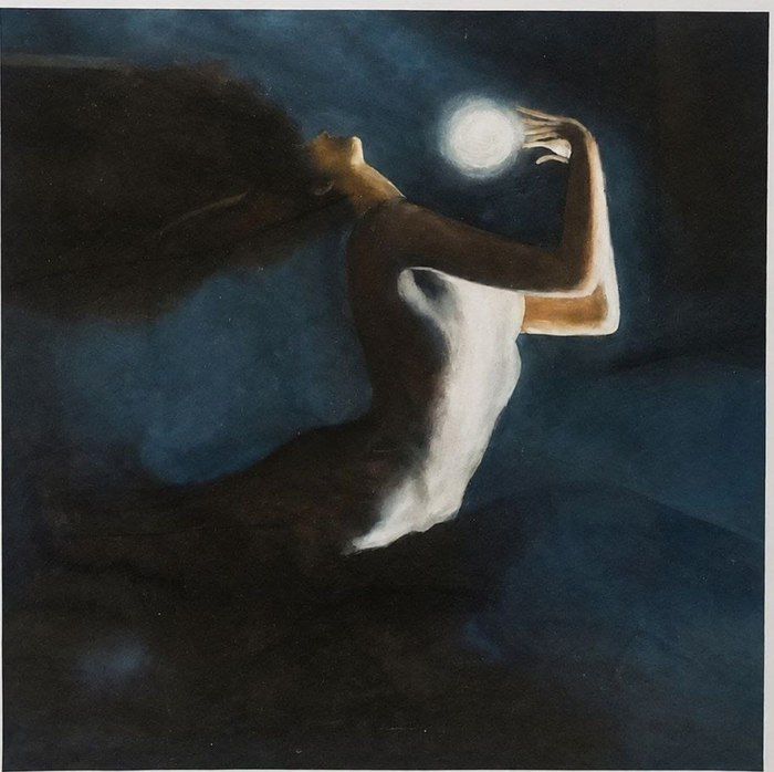 Name: Nasim javadieh/ Title: Freedom/ Technique: Chalk Pastel/ Dimensions: 50*50cm/ Year: 2025/ Price: Agreed Price